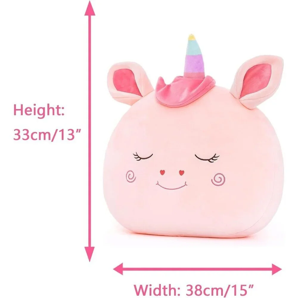 15 Inches Pink Stuffed Unicorn Plush Kids Pillow Toys Gift for Toddler